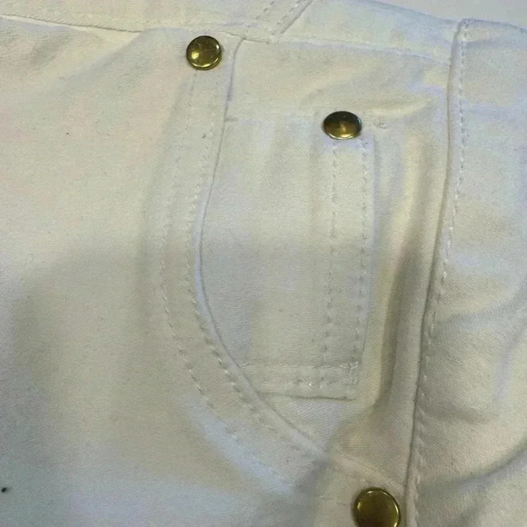 Iman white denim jeans stretch bootleg size 12 average length - Picture 6 of 12